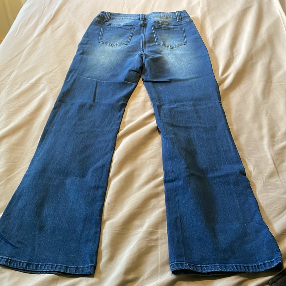 WOMENS FADED FLARED PANTS - Picture 2 of 7